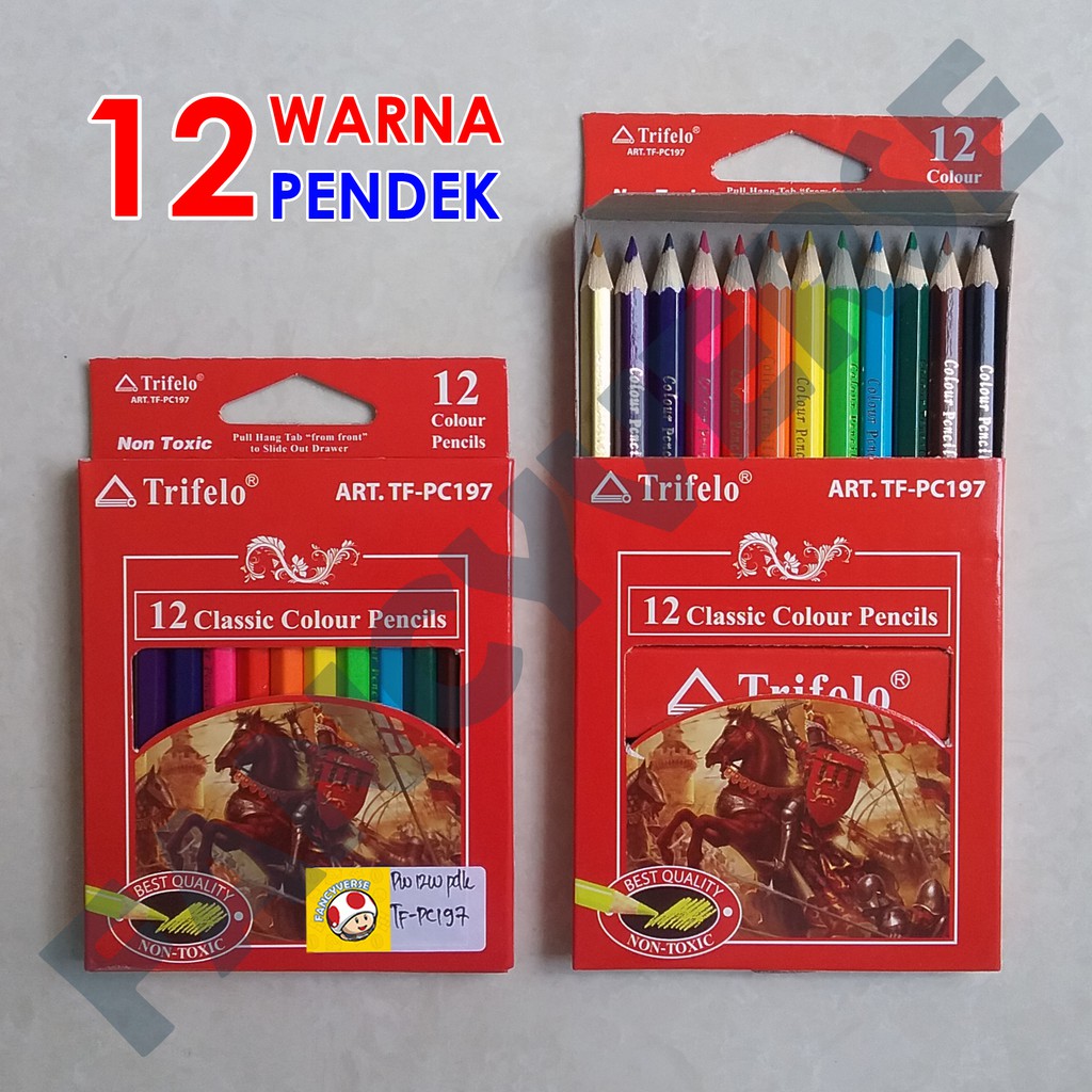 

Color Pencil 12 Warna Pendek TF-PC197 / Pensil Warna