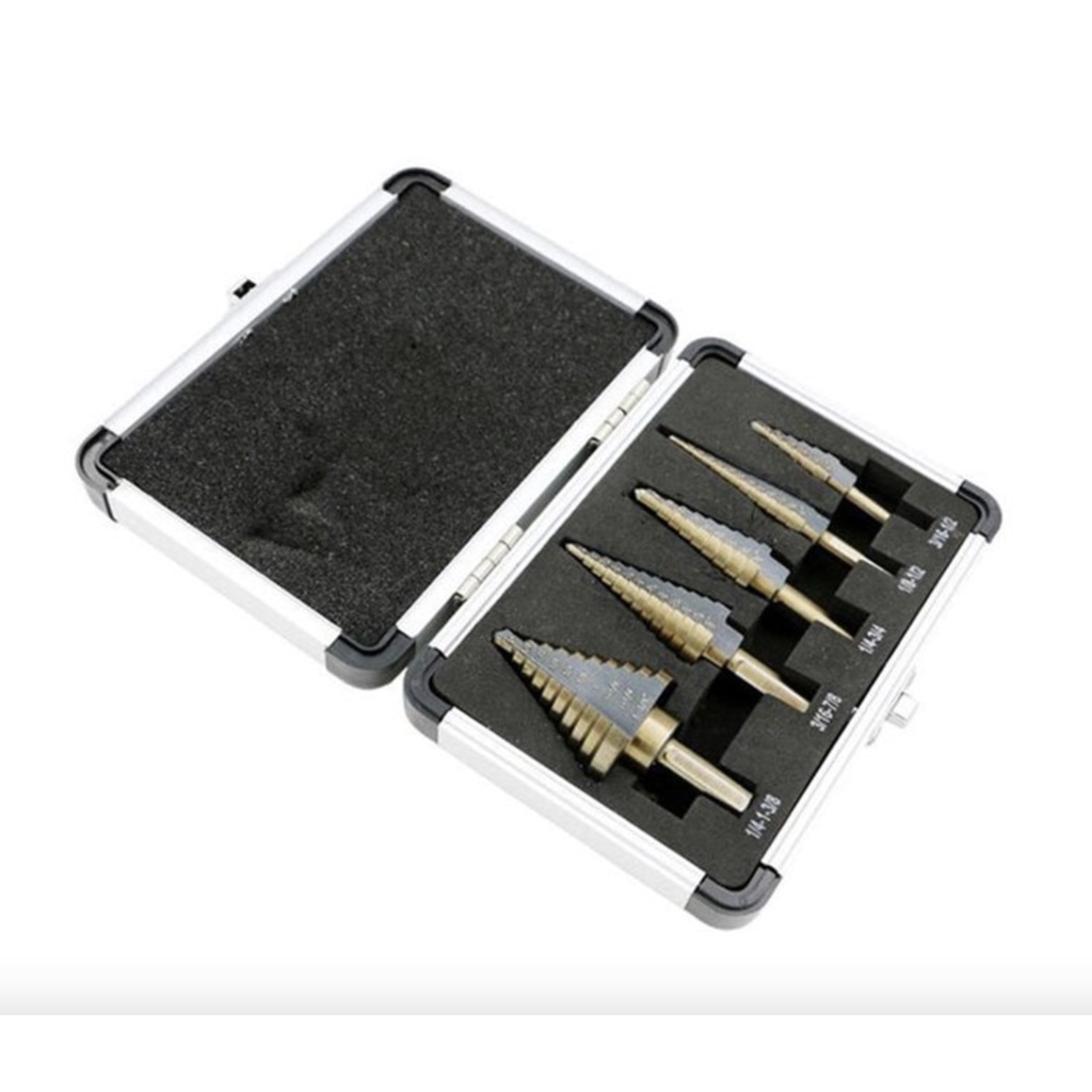 IKURA SDI201 Step Drill Set 5 Pcs - Mata Bor Pagoda Multi Titanium HSS