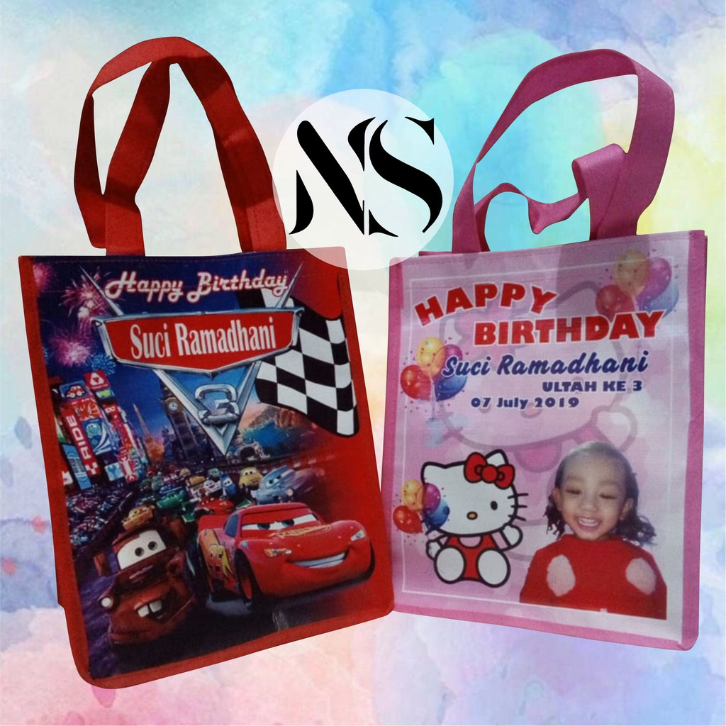 

Tas Ulang Tahun Custom Desain Full Warna