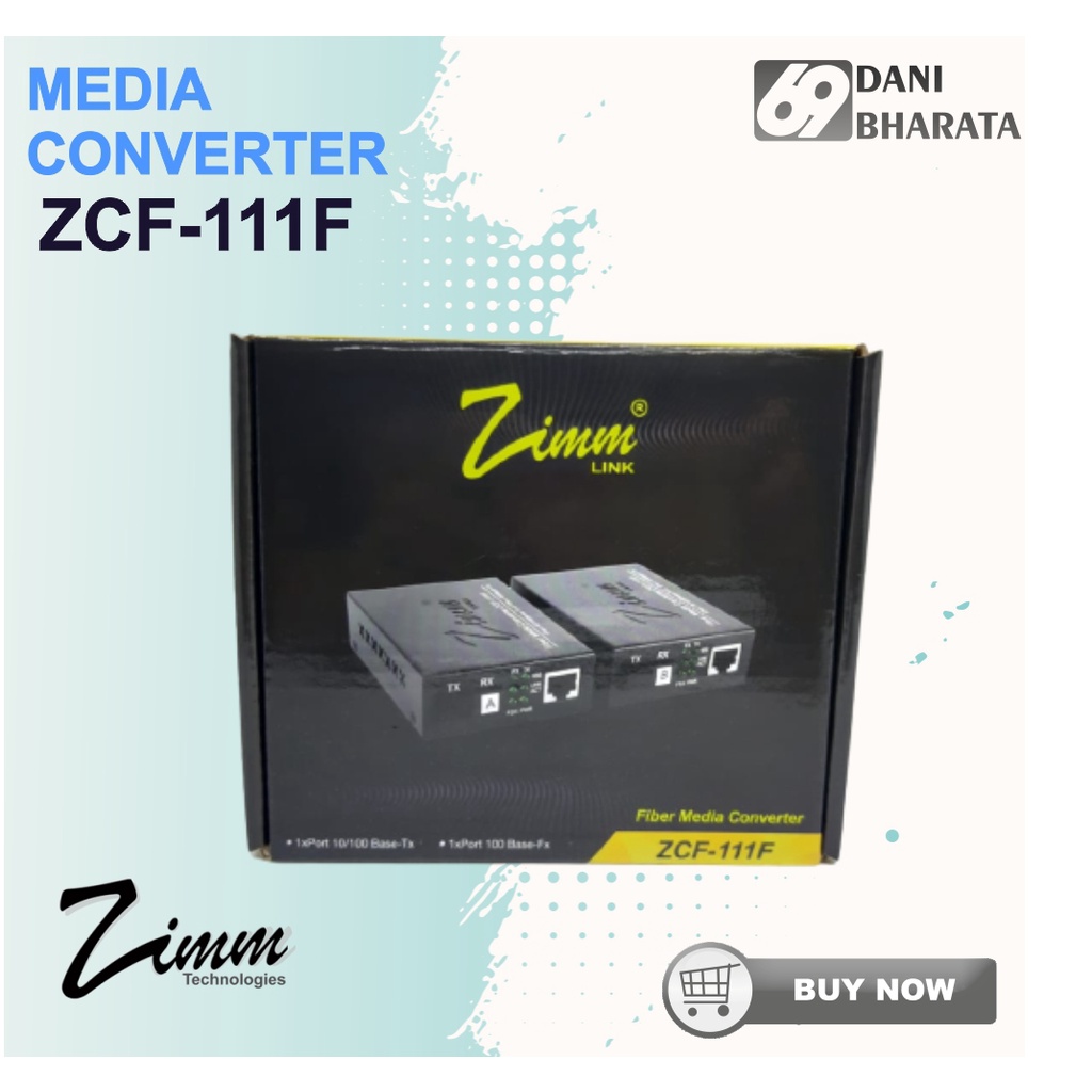 Media Converter FO 10/100mbps 1 Set A dan B Single Core Ethernet fiber switch Zimmlink