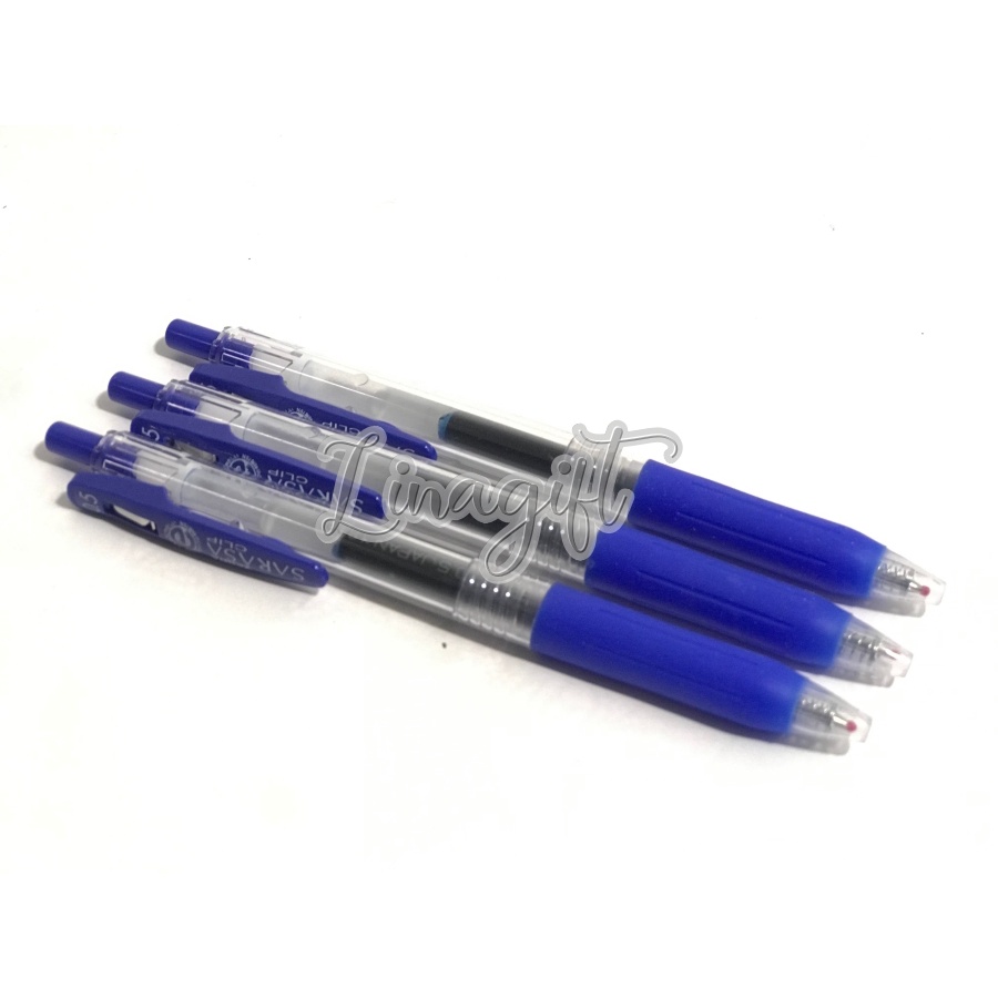 ( Ecer ) PULPEN GELL ZEBRA SARASA 0.5 / PEN SARASA 0.7 GG15-BL