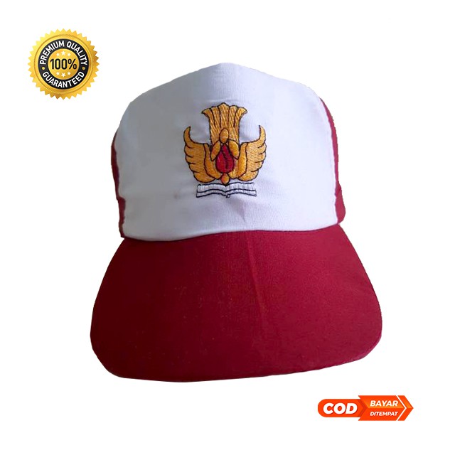 Topi SD / Topi Sekolah SD / Merah Putih Bordir Tut Wuri Handayani