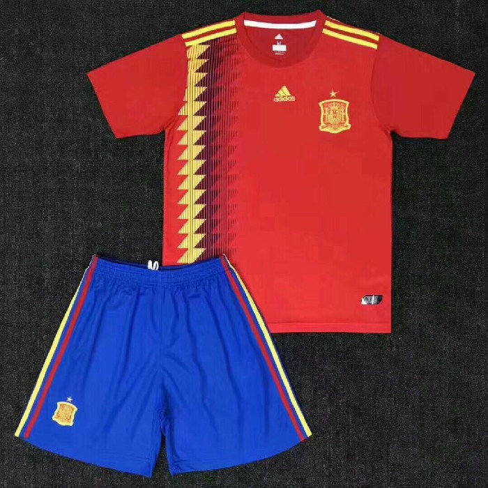 JERSEY SPANYOL HOME KIDS WORLD CUP 2018