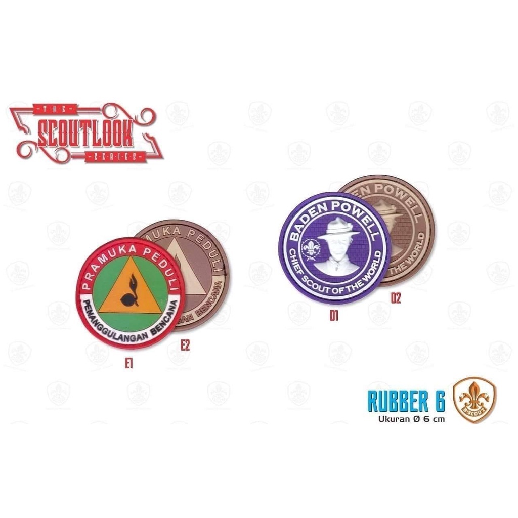 Bscout Scoutlook- Rubber Badge Pramuka