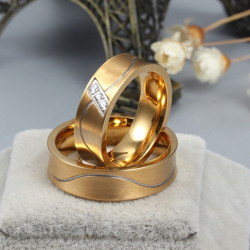 Cincin Couple / Tunangan / Nikah / Pasangan / Titanium C007