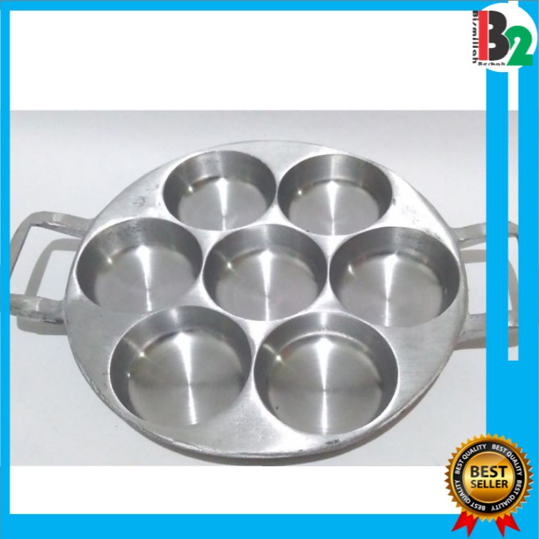 (COD) Cetakan Kue Lumpur /Bolu /Apem Serabi Terang Bulan Selong Aluminium Tebal
