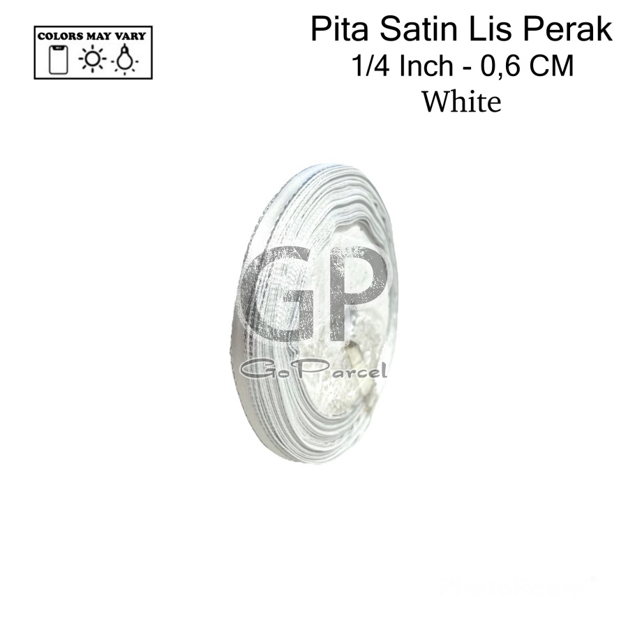 ( Rol 20 Yard ) PITA SATIN LIST PERAK 1/4 INCH / PITA KADO 0.6 CM / 6 MM