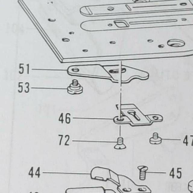 142420-001 Baut Engsel Platina Mesin Jahit Lubang Kancing BROTHER LH4-B814