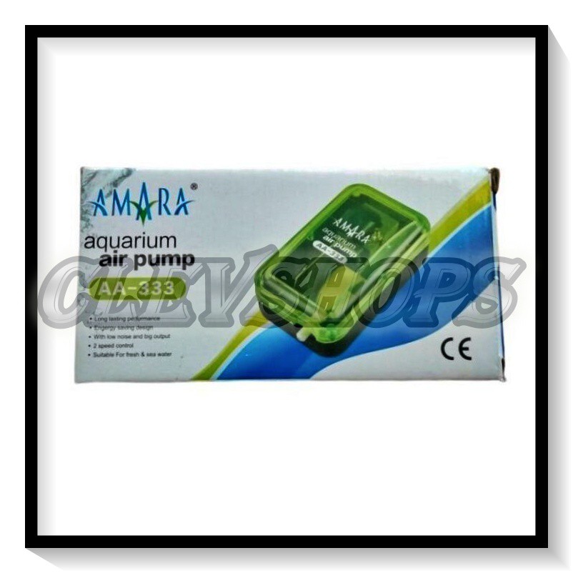 Amara AA 333 Aquarium Air Pump Aerator 1 Lubang AA333 Pompa Udara