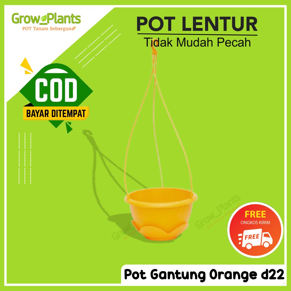 Pot Gantung  pot gantung orange Pot Bunga Murah Pot Bunga Plastik Pot Bunga Gantung  Pot Plastik Murah Pot Tanaman Air  Pot Tanaman Murah Pot Plastik Murah  Pot Tanaman Bunga Pot Plastik Diameter 22 cm