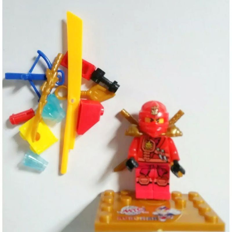 1 pcs mainan mini figure lego ninjago bersenjata