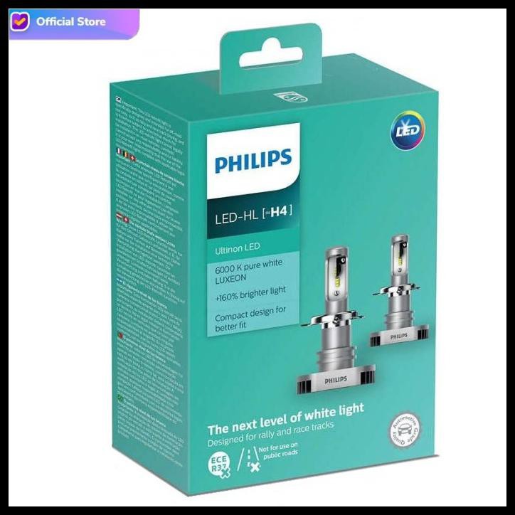 Philips Ultinon LED 6.000K H4 Bohlam Lampu Mobil Putih
