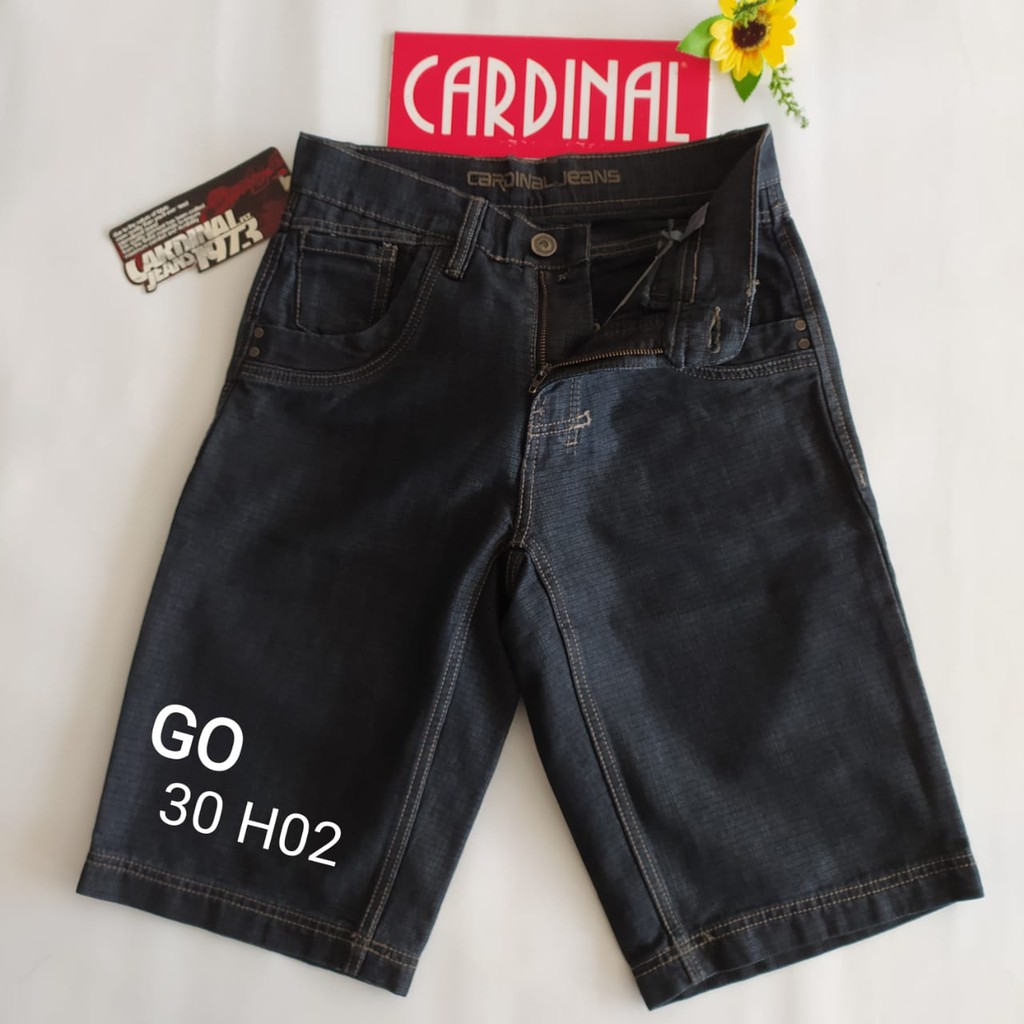 gof 30-CBV CARDINAL JEANS Celana Pria Celana Pendek Bermuda Casual Sobek Slimfit Reguler Fit Reguler