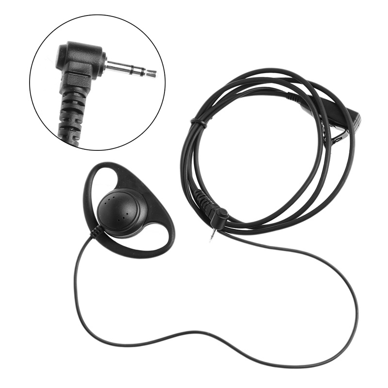 Cre Headset Earpiece Tipe D PTT Mic Untuk Talkabout Walkie Talkie 2.5mm 1-Pin