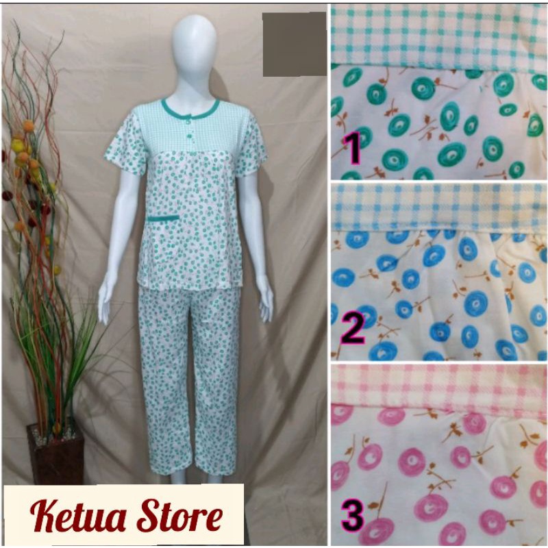 STELAN LENGAN PENDEK CELANA PANJANG KAOS PREMIUM SIU-LIE UKURAN STANDAR ADEM, TEBAL TIDAK NERAWANG, 