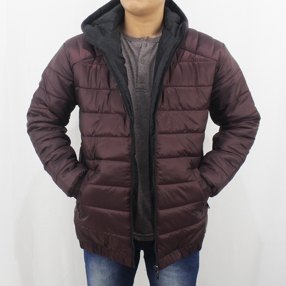 JAKET PUFFER TEBAL PRIA MARUN SIZE M L XL XXL  - JAKET WINTER - JAKET PARASUT TEBAL PRIA - JAKET GUNUNG WINDPROOF MARUN