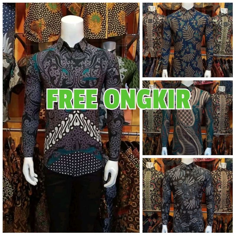 Cuci Gudang Kemeja Batik / Batik Pria Lengan Panjang Baju Batik Pria Size M L Xl Xxl X6rmR8BFB5WEMg