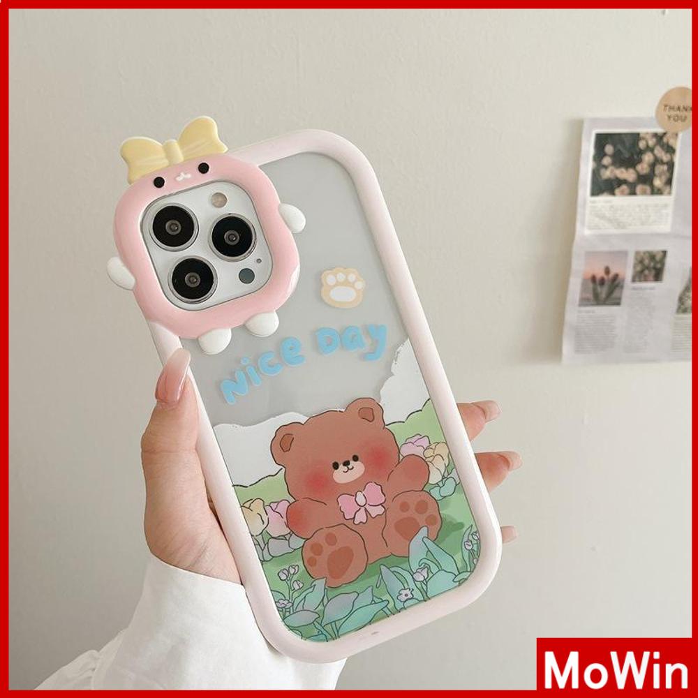 iPhone Case Silicone Soft Case Clear Case Airbag Shockproof Protection Camera Smooth Feel Cartoon Bear Cute Compatible For iPhone 11 Pro Max 13 Pro Max 12 Pro Max 7Plus xr XS Max