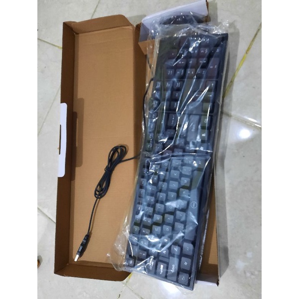 Paket Keyboard Mouse Murah kabel usb baru