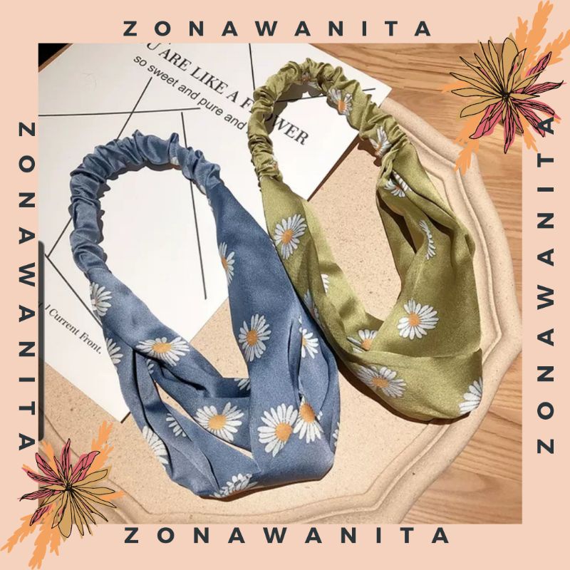 Bandana Simpul Bunga Daisy Jepang / Import