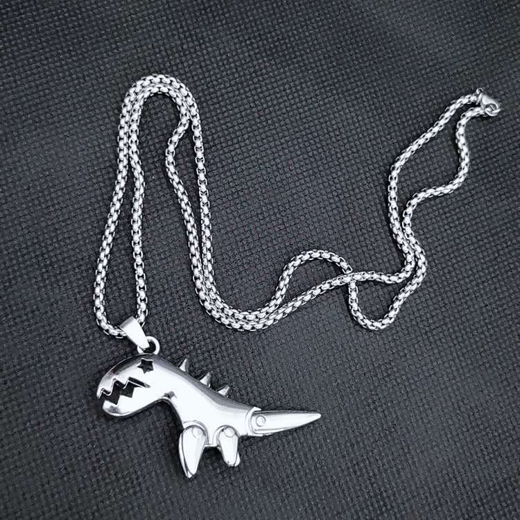 Korea in Harajuku retro dinosaurus liontin cute Hip Hop disko cool Bumi kalung pasangan pria dan wan