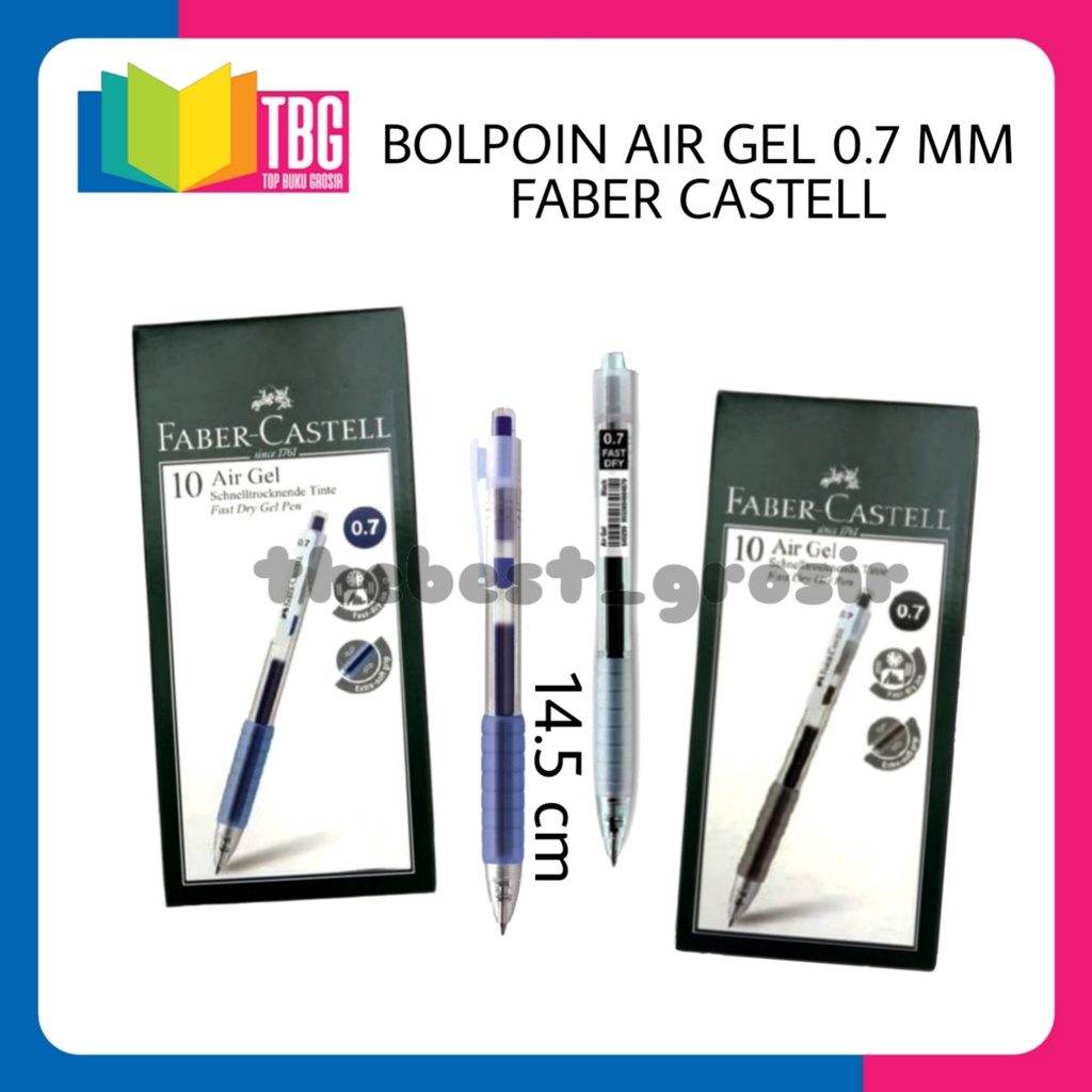 

1 PCS BALLPOINT AIR GEL 0.7MM FABER CASTELL / PULPEN 0.7 FABER CASTELL / BOLPEN AIR GEL FABER CASTELL