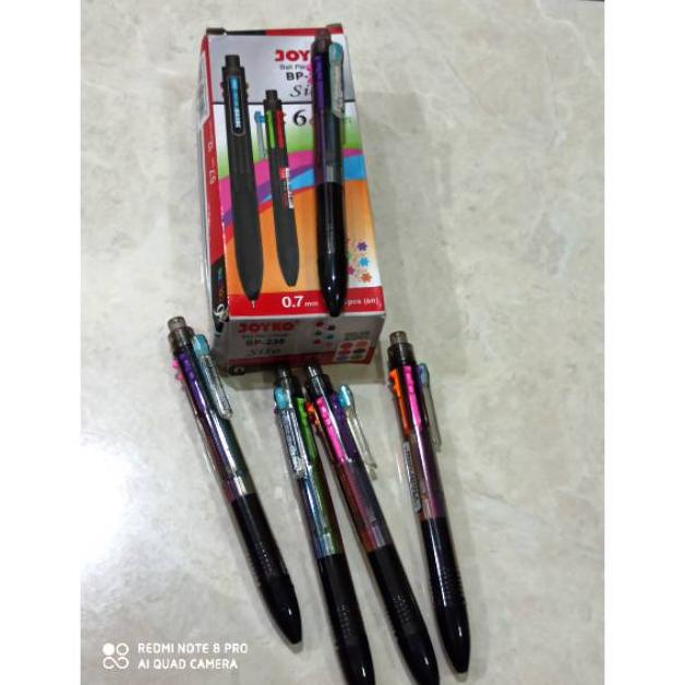 

Bolpen jetrek 6 warna Joyko Sito BP-236