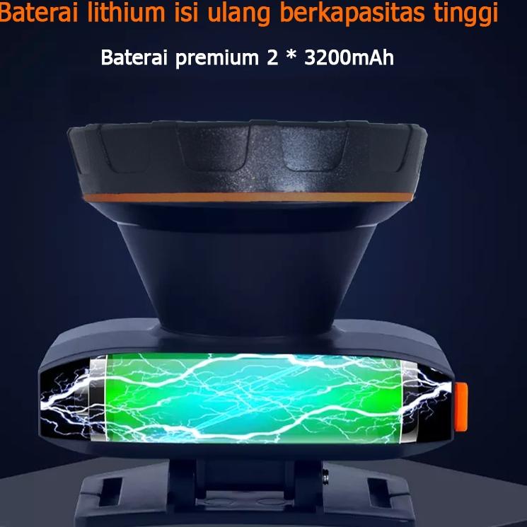 Dijamin Asli QYD senter kepala super terang IPx4 Tahan Air Headlamp LED 6 lumen Q7801