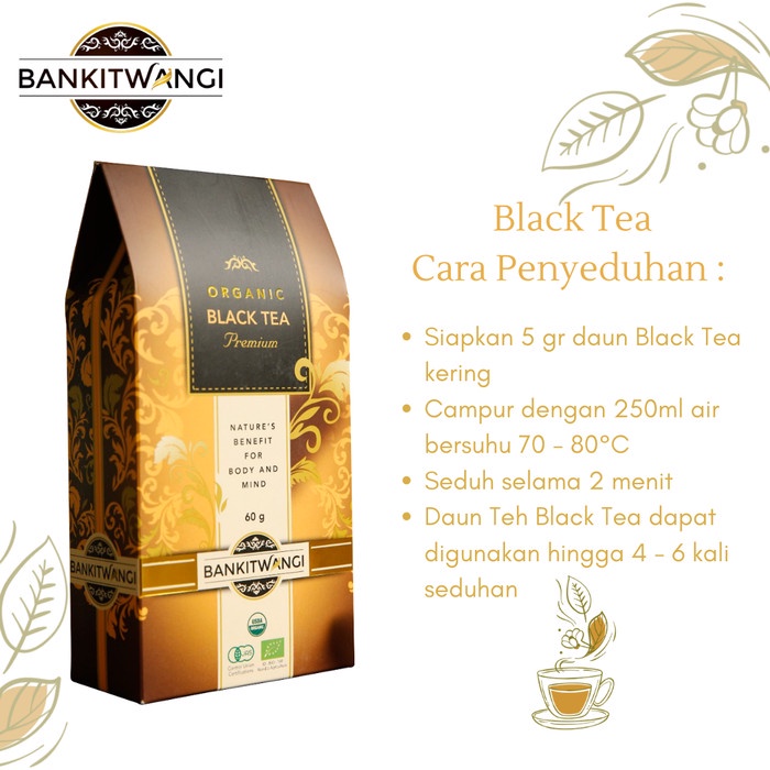 

TEH-DAUN- TEH ORGANIK || TEH HITAM ( BANKITWANGI ORGANIC BLACK TEA ) 60 GR -DAUN-TEH.