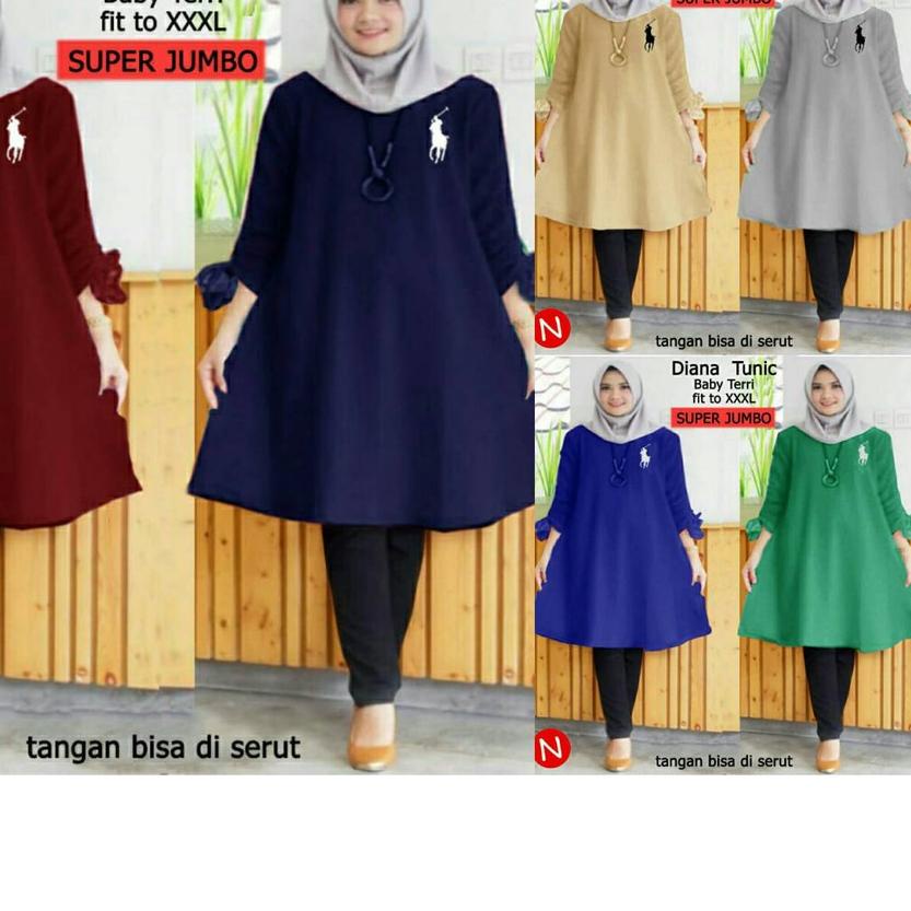 ✳ BOOM - TUNIK DIANA JUMBO XL,XXL, XXXL / Tunik wanita Jumbo / Tunik Wanita Murah ➨