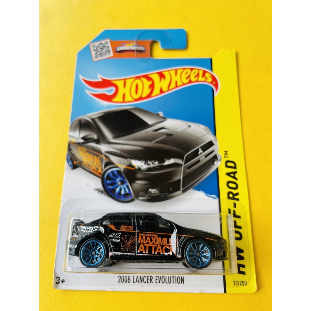 HOTWHEELS HOT WHEELS 2008 LANCER EVOLUTION HITAM MAXIMUM ATTACK HW OFF-ROAD DIECAST MINIATUR MOBIL M