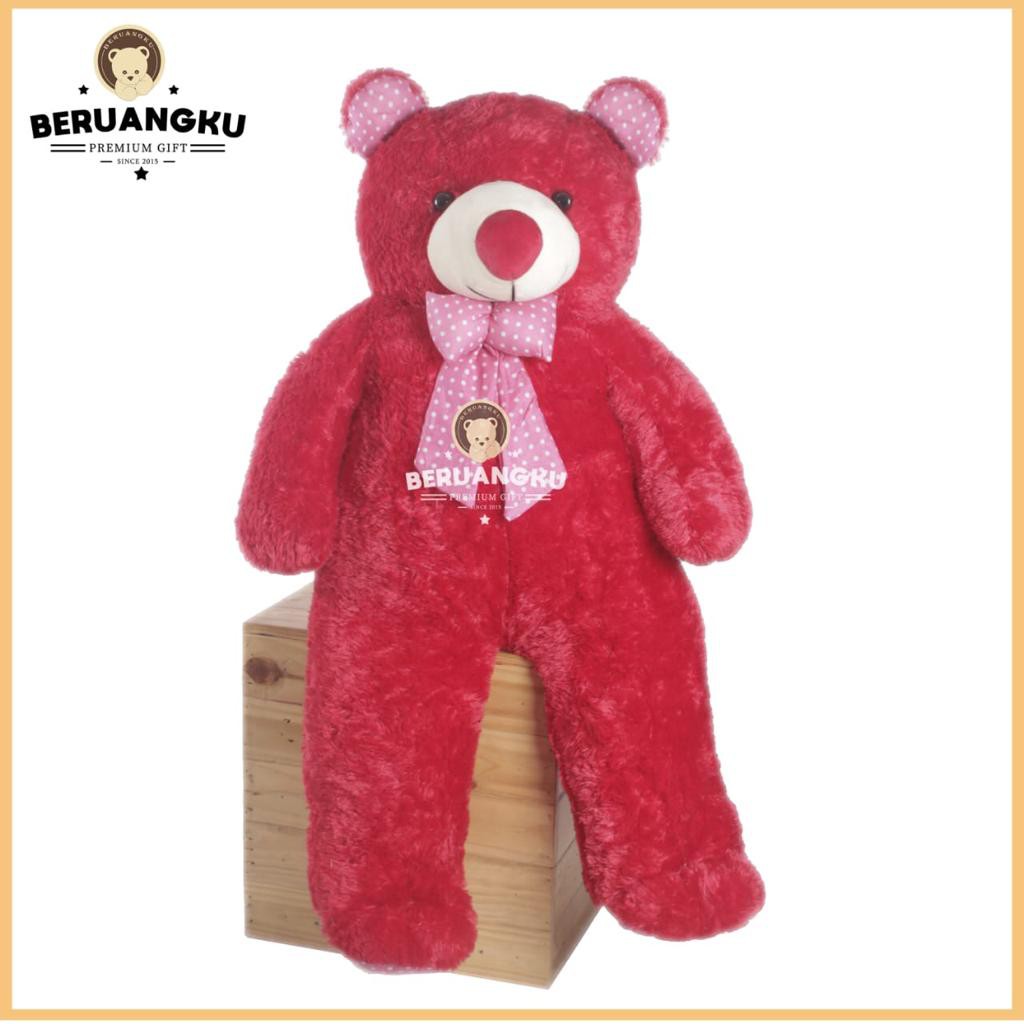 BONEKA TEDDY BEAR JUMBO 1 METER (MERAH) | BONEKA JUMBO | TEDDY BEAR | TEDDY BEAR JUMBO