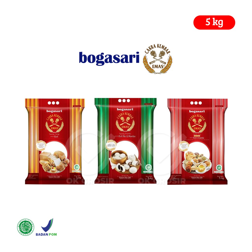 

Tepung Cakra Kembar Emas (5 kg) KEMASAN ASLI PABRIK