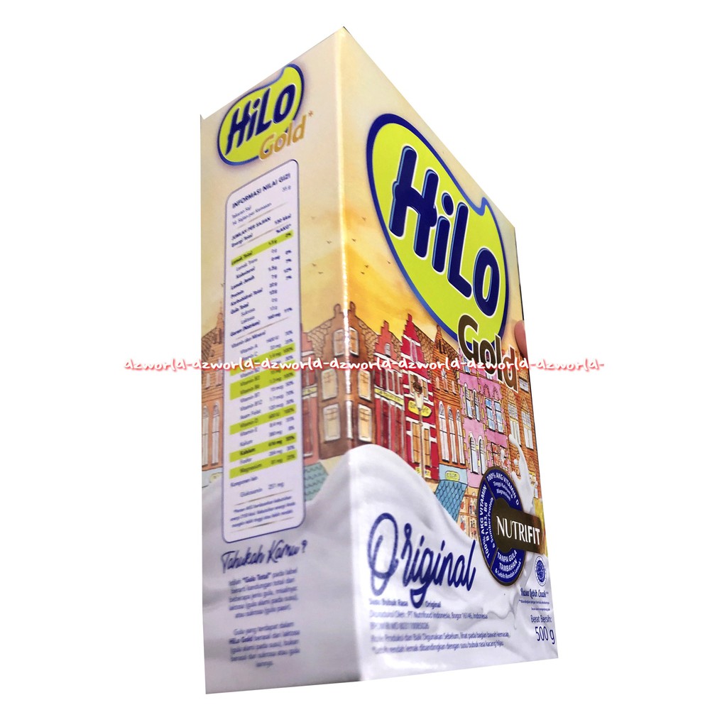 Hilo Gold Original Coklat 500gr Susu Formula Milk Kalsium Tulang Susu Untuk Lansia 50+