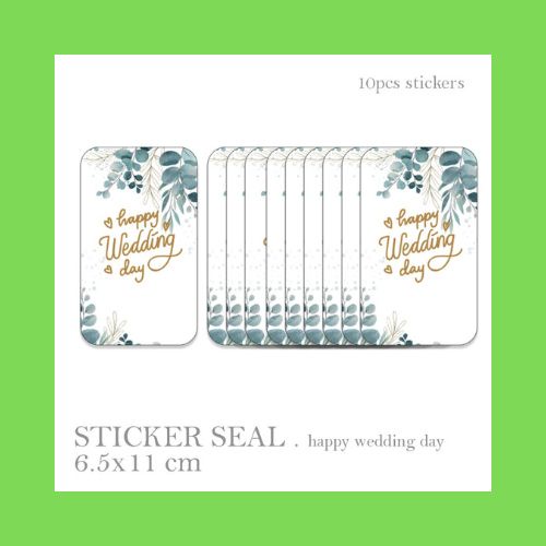 

Stiker Seal Sticker Motif Happy Birthday Thank You Happy Wedding Setiker Seal Label Segi Empat (20pcs)