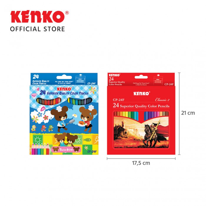 

Pensil Warna KENKO Color Pencil 24 color cp-24F