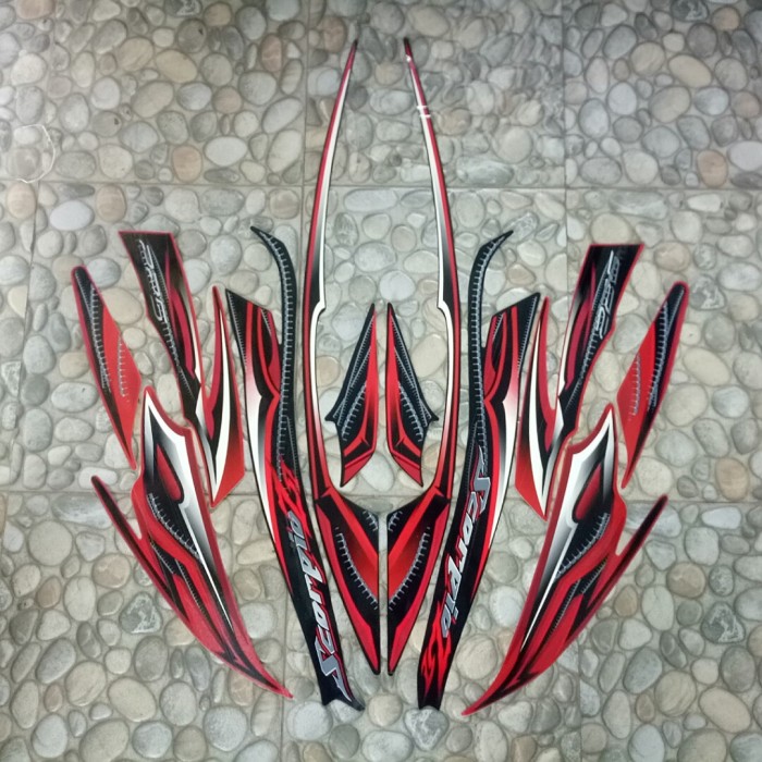stiker striping motor yamaha scorpio z 2010 merah
