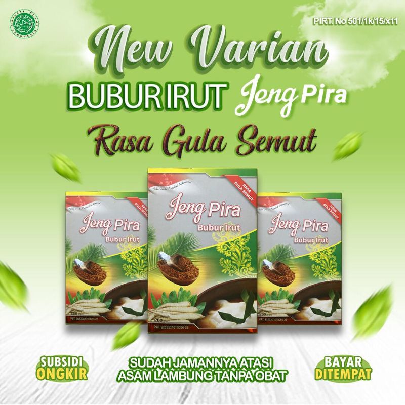 

BEST SELER!!! BUBUR IRUT JENG PIRA ATASI ASAM LAMBUNG - SEREAL UMBI GARUT MAGH