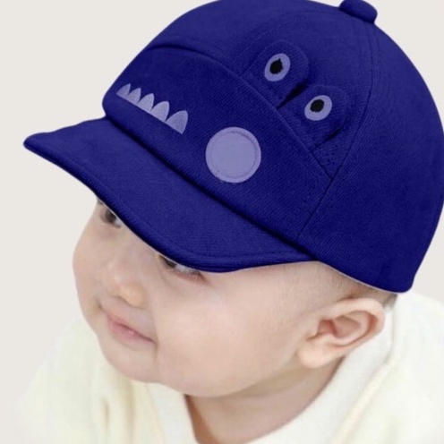 TOPI ANAK BAYI LAKI LAKI PEREMPUAN  MOTIF ALIGATOR TOPI ANAK BASEBALL 3 BULAN SAMPAI 3 TAHUN-Biru