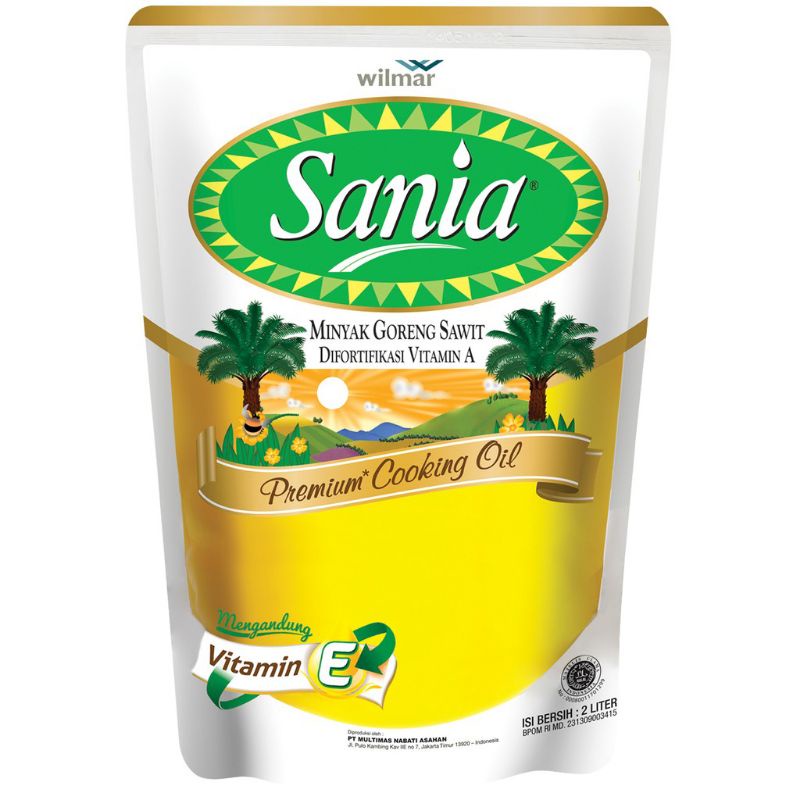 

SANIA minyak goreng premium cooking oil pouch 2L