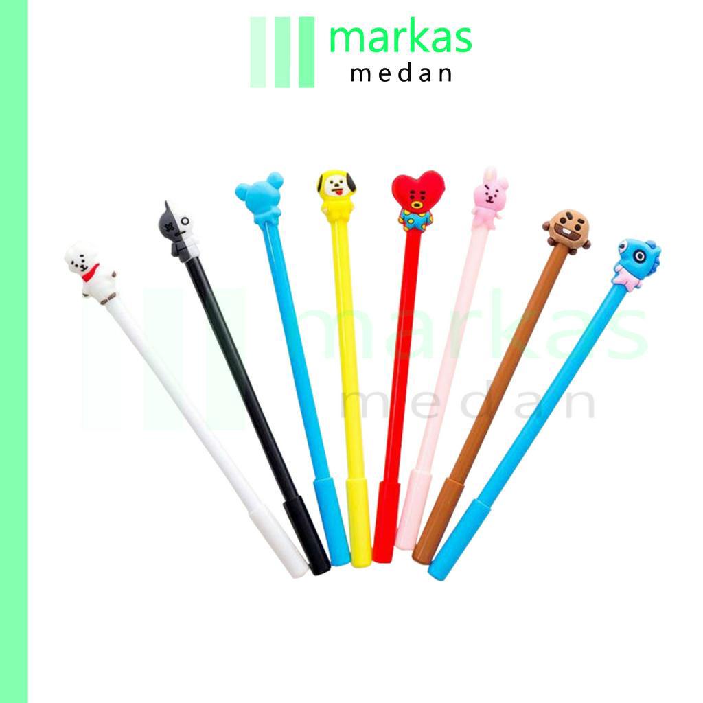 

Markasmedan21 - Pena BTS Bangtan Boys ARMY KPOP Cartoon Black Ink Gel Pen Import Murah BT21