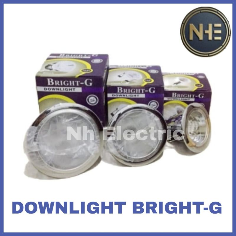 Downlight 3,5 Inchi Silver Bright-G - Rumah Lampu 3,5 Inchi Stanliess Bright-G - Downlight 3,5&quot; Chrome Bright-G