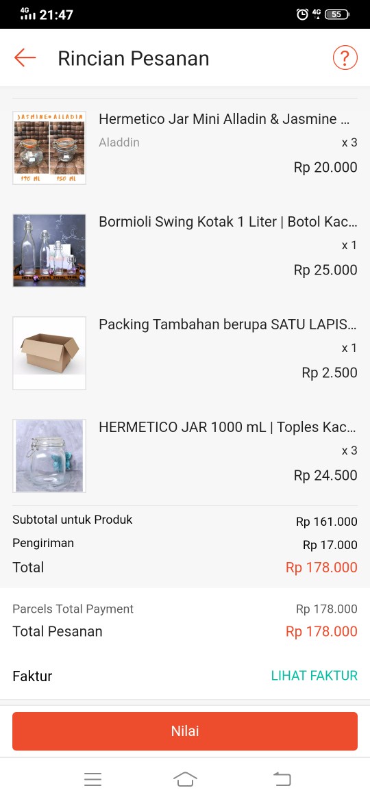 Hermetico Jar Mini Alladin & Jasmine Series | Toples / Jar Kaca Mini