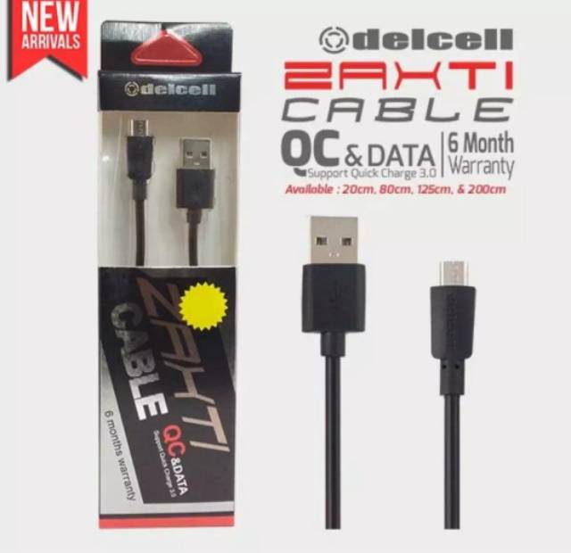 Kabel Charger Micro Usb Delcell Zaxti QC 3 Ampere Delcell Zaxti Qc 3.0 Micro Usb Fast Charging