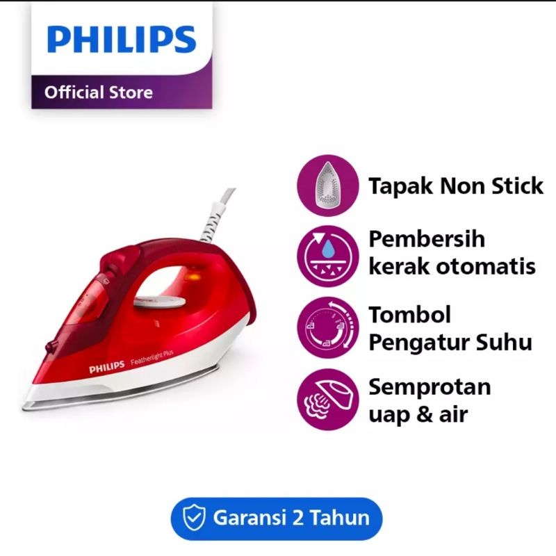 Setrika uap philips  GC1424 &amp; GC1418  Original garansi resmi free buble + dus