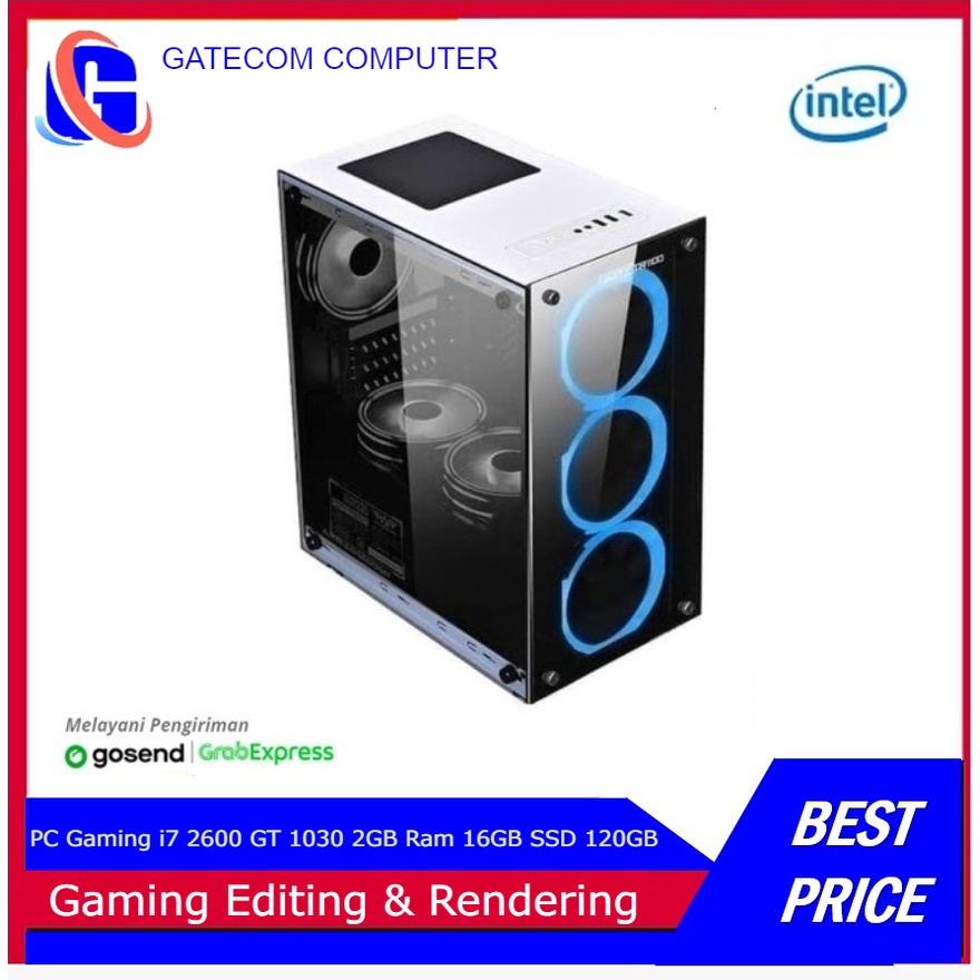 PC Gaming Intel Core  i7 2600  GT 1030 2GB Ram 16 GB SSD 120GB