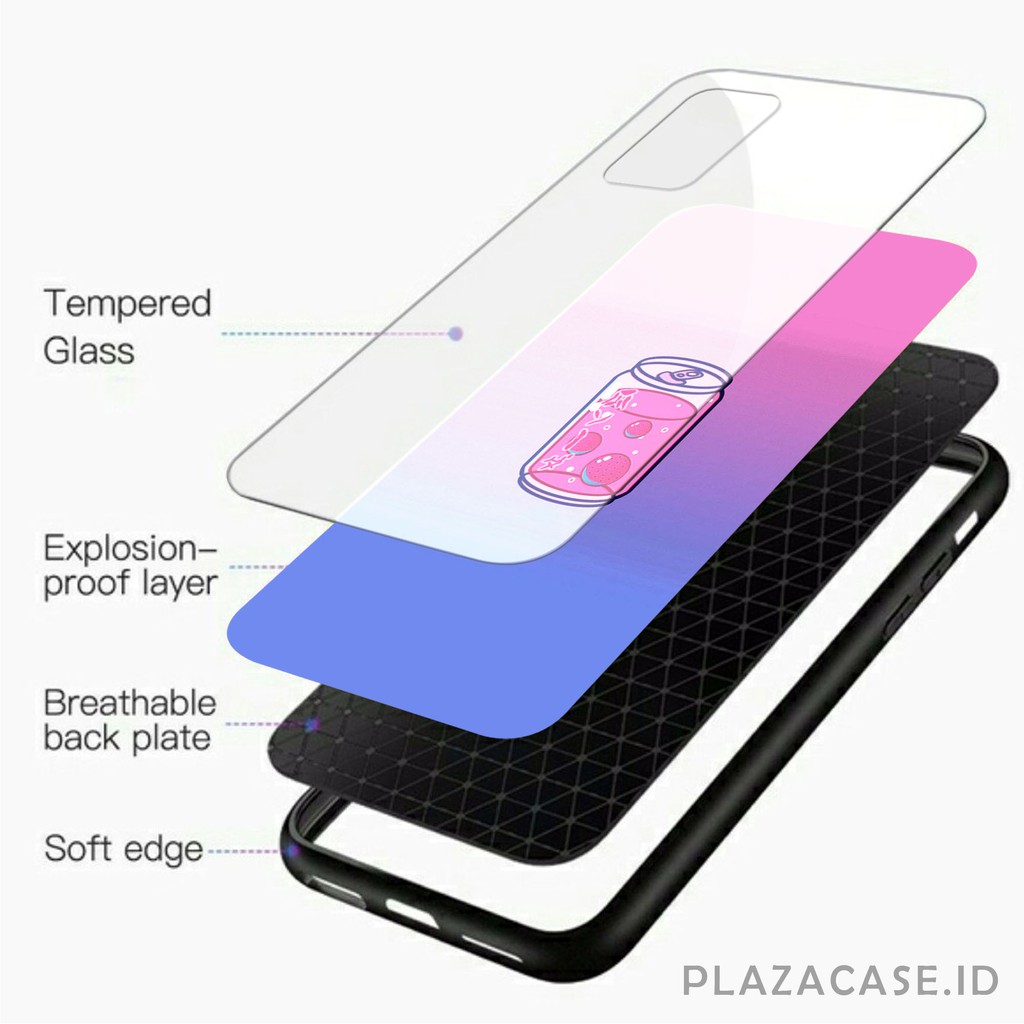 Softcase Glass [K81] for All Type Samsung A02S A12 A01 A01 CORE A20S A50 M11 A11 S10 S10+ J4 A6+ A51