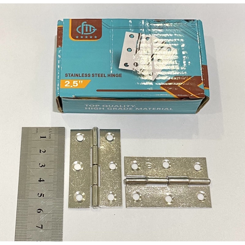 FIT 2.5inci Engsel lipat 2.5”inci tipis (harga 24pc) Engsel stainless asli 2 1/2” Engsel pintu 2-1/2