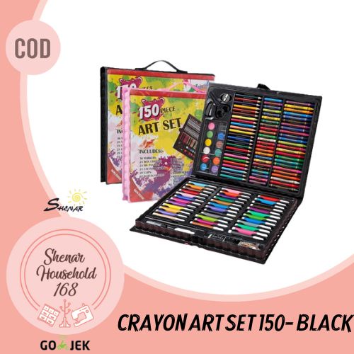 SHENAR , ART SET 150 PENSIL WARNA  ALAT TULIS GAMBAR SEKOLAH COLOURING SET CRAYON PEWARNA ANAK UNIK VIRAL ALAT WARNA SET SERBAGUNA LUCU - BISA COD