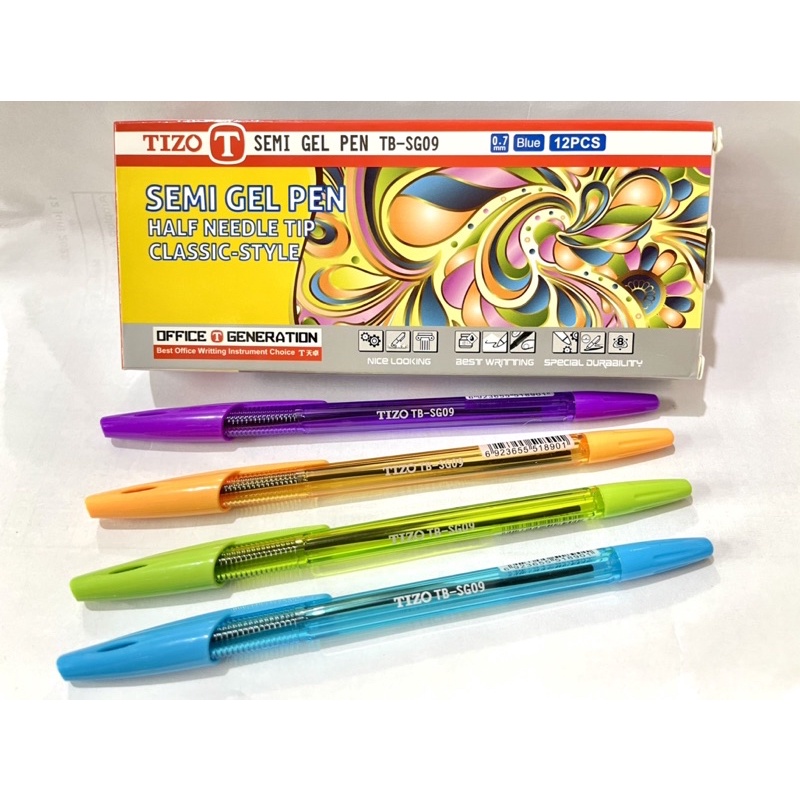 

Pulpen Tizo Warna Tinta Hitam & Biru / Pen Hitam & Biru Tizo / Bolpoin Tizo Hitam & Biru